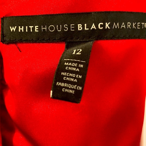 WHITE HOUSE BLACK MARKET RED DRESS - Picture 7 of 9